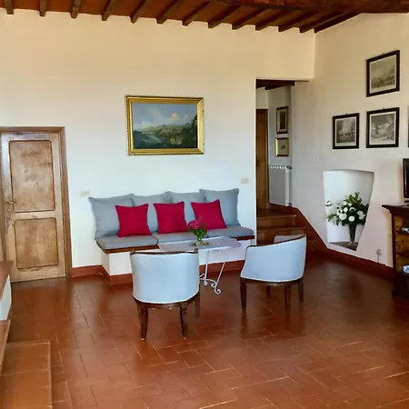 Villa Elegant Wing Of Castello Di Cacchiano By Vacavilla Monti di Sotto